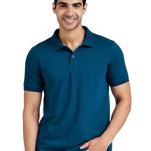 Men's Cotton Rich Solid Polo Tshirt