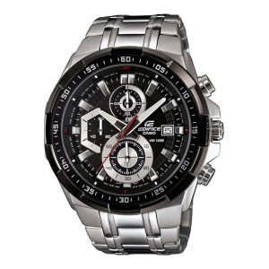 Casio Edifice EFR-539D-1AVUDF Analog Black Dial Men Watch Silver Metal Strap (EX191)